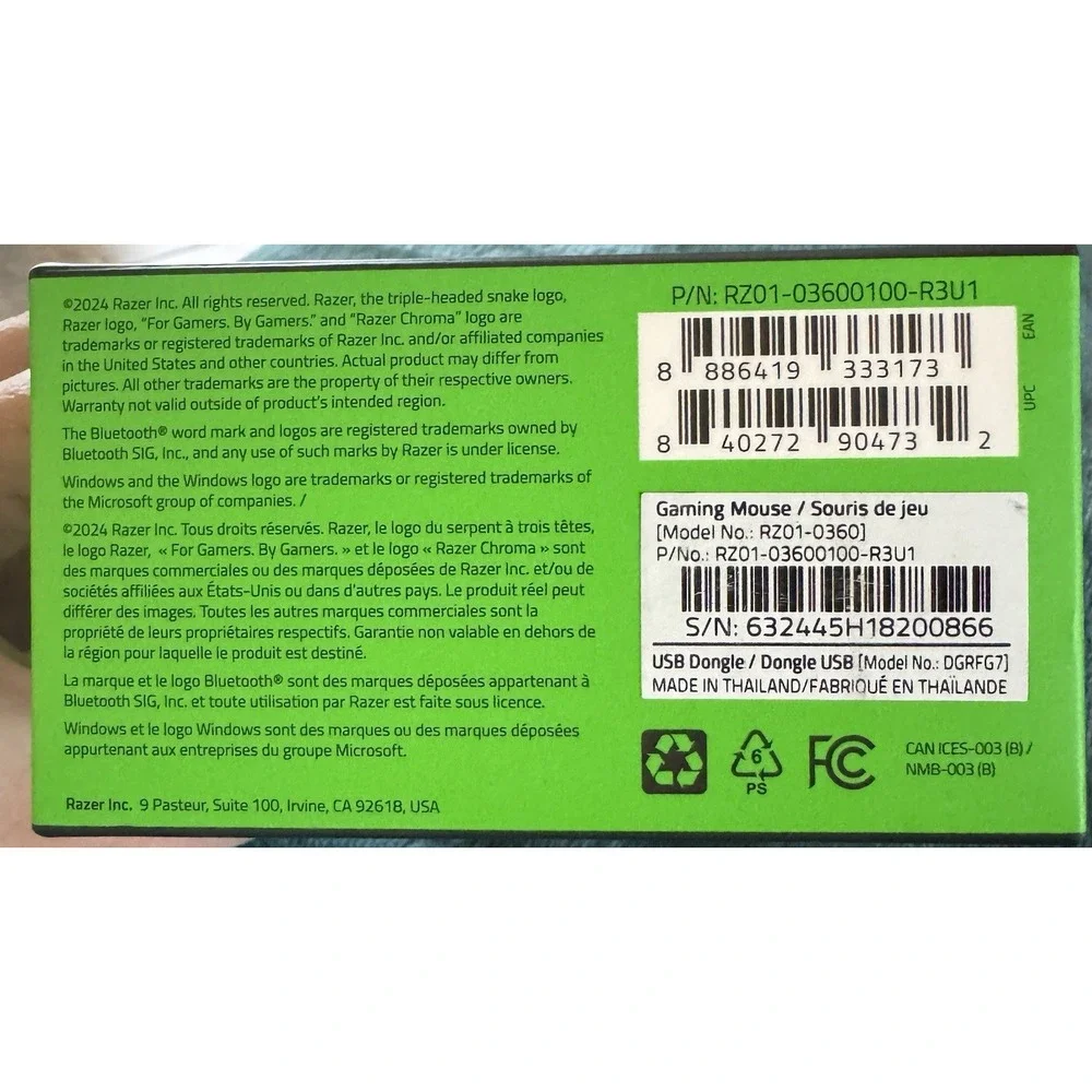 Razer Naga V2 Hyperspeed‎ Ergonomic Gaming Mouse RZ01-0360 New Open Box NIB
